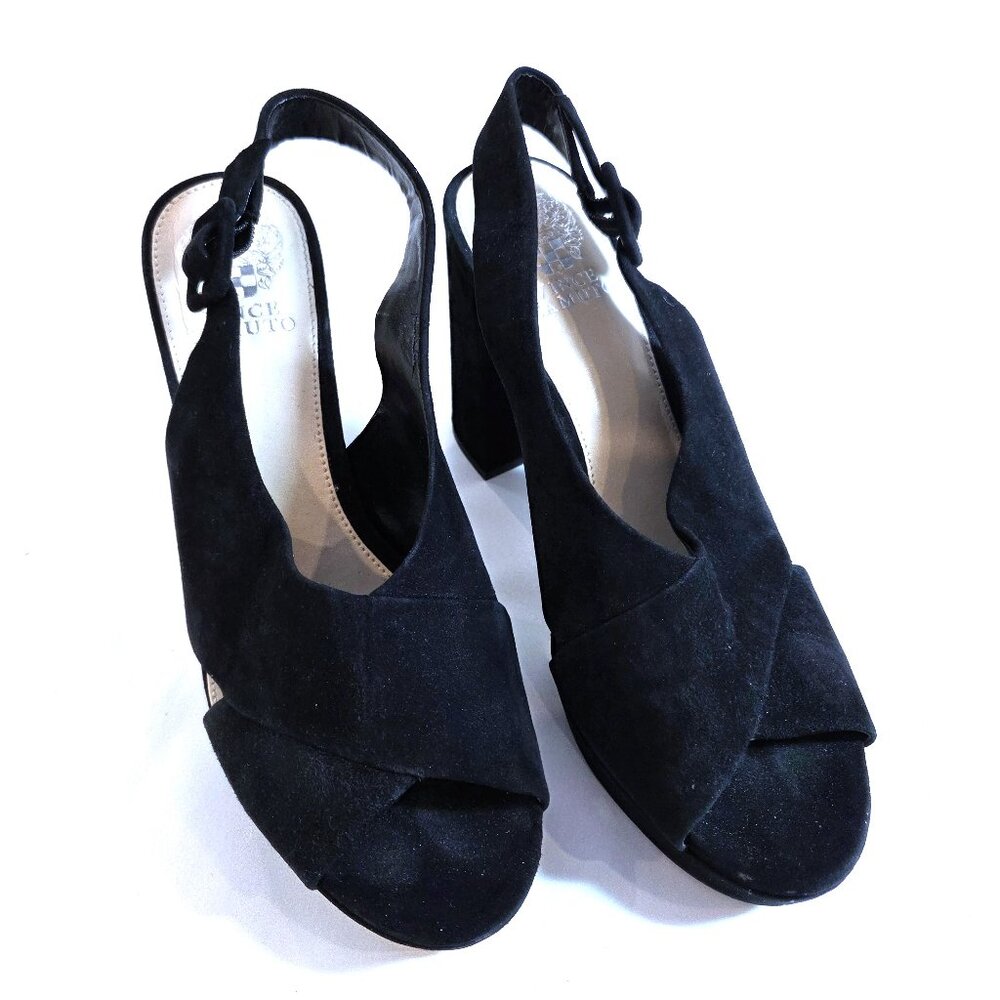 Vince Camuto Peep Toe Suede Heels Size 9